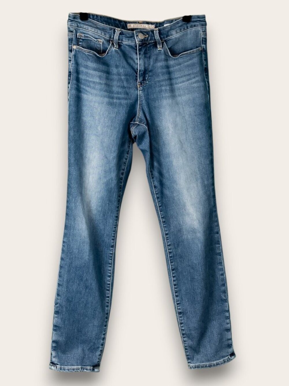 Athleta Sculptek Skinny Jeans Size 8 Azur Wash High-Rise Denim EUC